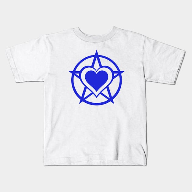 Blue Pagan Heart Cheeky Witch® Kids T-Shirt by Cheeky Witch